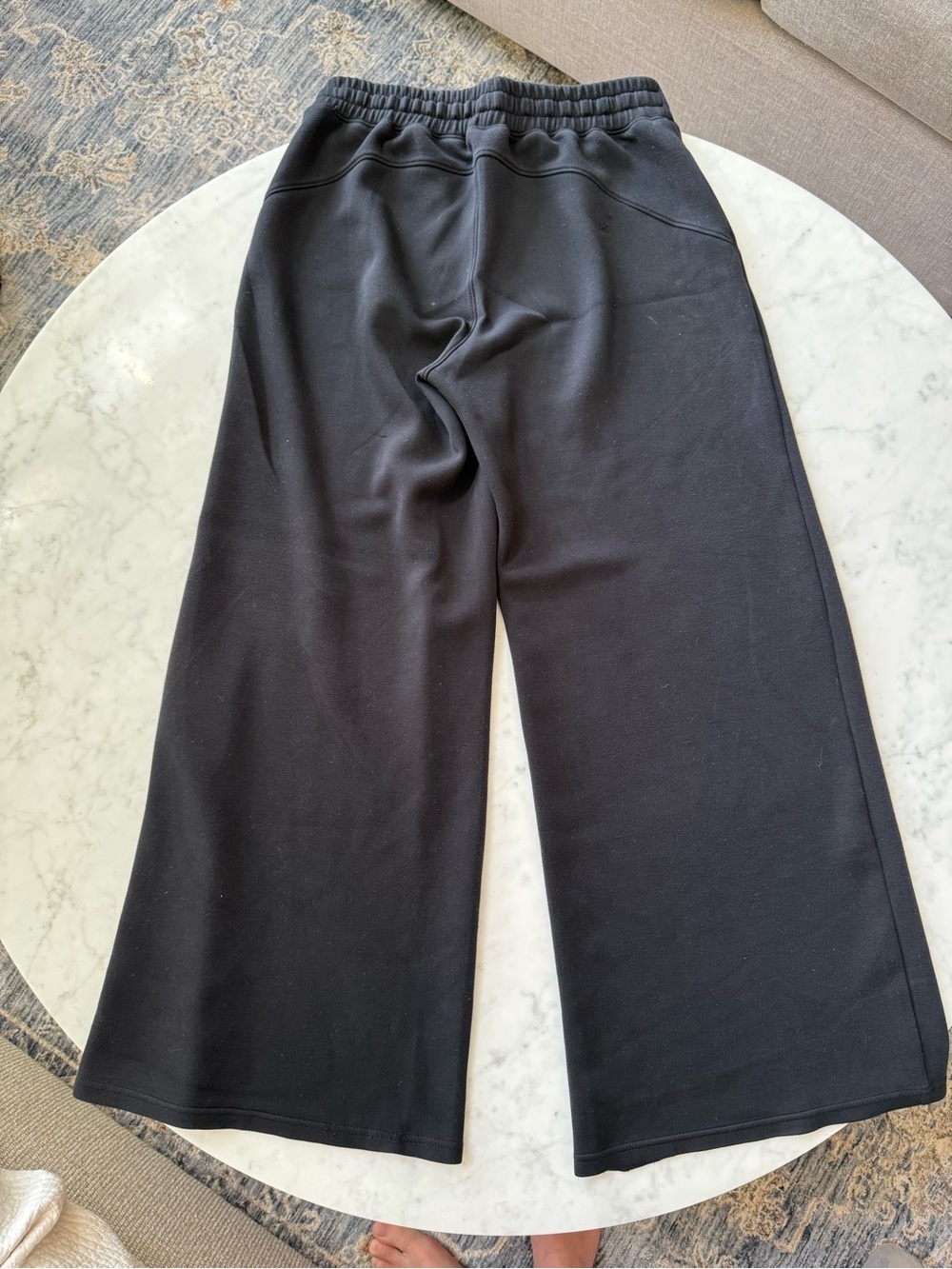 SPANX AirEssentials Wide Leg Pants Black Medium Pull On Travel Lounge - Picture 2 of 4